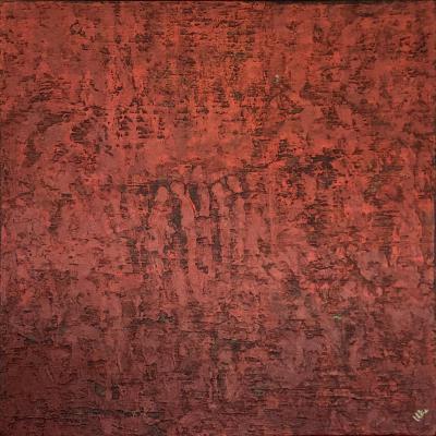 Spiritual Connection, 120 x 120 cm, mixed media on canvas