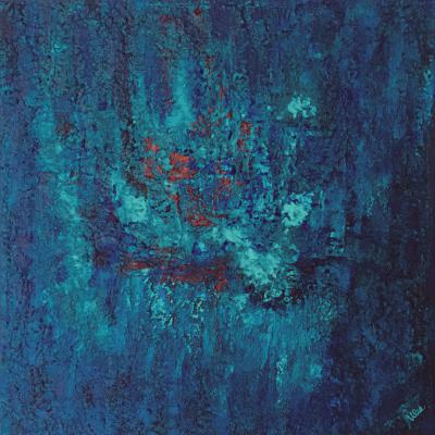 Spring in the Ocean, 50 x 50 cm, mixed media on canvas