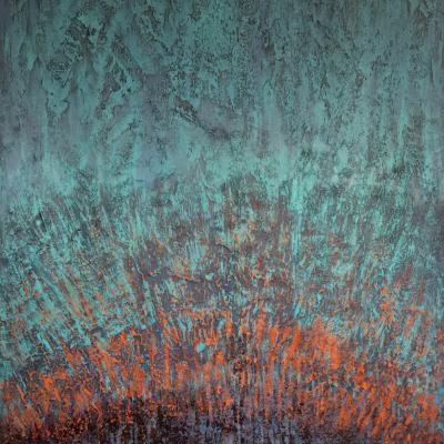 Eruption, 160 x 120 cm, mixed media on canvas