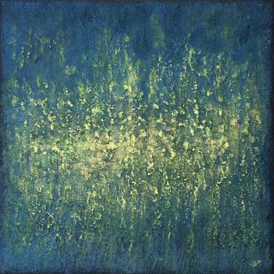 Song of the Ocean, 70 x 70 cm, mixed media on canvas