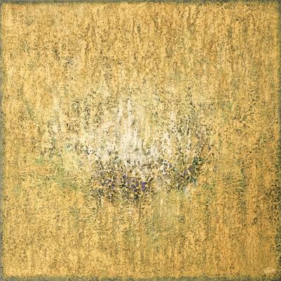 Birth of the Light, 70 x 70 cm, mixed media on canvas
