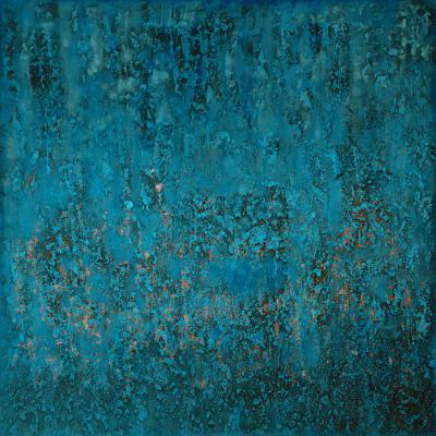 Treasures of the Sea, 90 x 90 cm, mixed media on canvas
