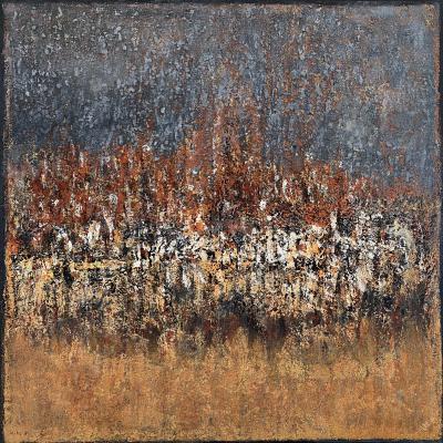 Oriental Dreaming, 90 x 90 cm, mixed media on canvas
