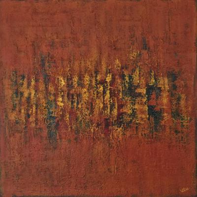 Force of Qi, 50 x 50 cm, mixed media on canvas