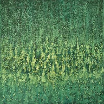 Revitalization, 90 x 90 cm, mixed media on canvas