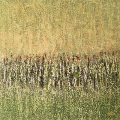 Spring Energies, 50 x 50 cm, mixed media on canvas