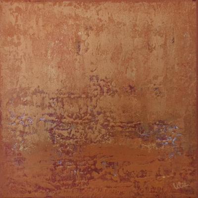Eclosions minérales - 7, 30 x 30 cm, mixed media on canvas