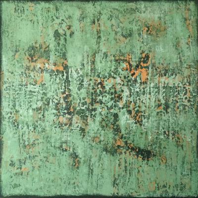 Naissance végétale, 50 x 50 cm, acrylic on canvas