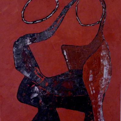 Les amoureux, 40 x 30 cm, acrylic on canvas, framed