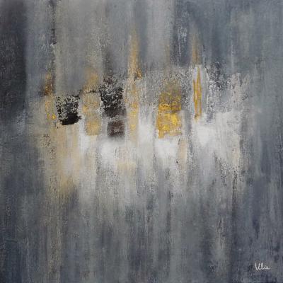 Voyage dans l’univers de l’inconscient, 70 x 70 cm, mixed media on canvas
