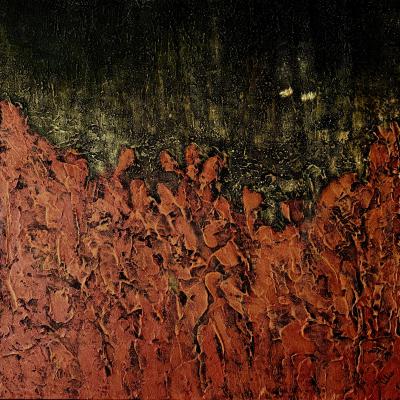 A Light Remains – Une lumière demeure, 100 x 100 cm, technique mixte sur toile